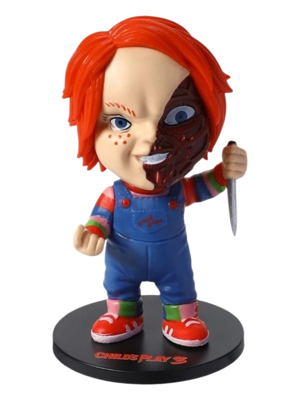 Chucky Collectible Bobblehead in Orange Hair and Blue Overalls
